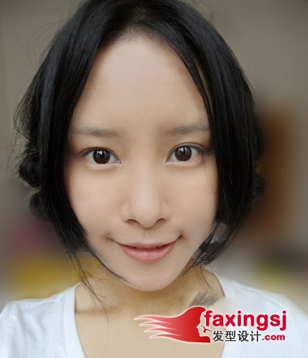 空气卷发+淡妆 最流行卷发图片~糖果系扮嫩