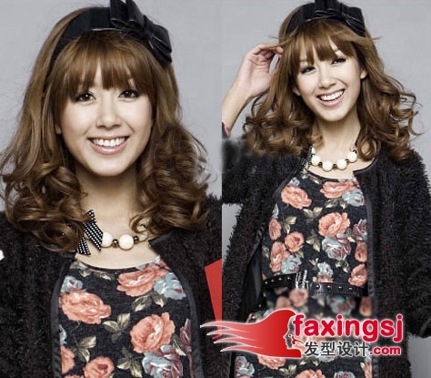 韩国可爱味发型~潮女街拍 2012长发最新编法